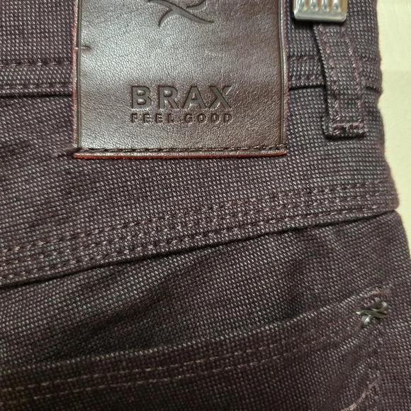 Men's BRAX Feel Good Cooper Fancy Straight Leg Jean Burgun Maroon - Size 30 x 34 - Picture 8 of 16